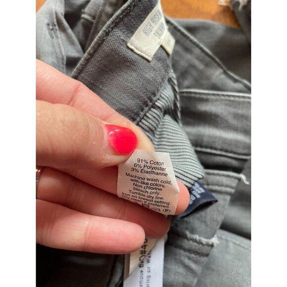 Madewell Jeans High Riser Skinny Zip Fly Denim Fringe Pockets Stretch Gray Sz 26 - Picture 10 of 10